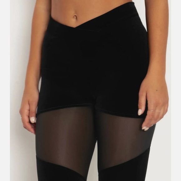 NWT BlackMilk Velvet Spartans High Waisted Sheer Flare Pants L Large - Picture 7 of 9